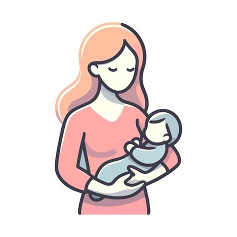 Mother And Baby Vector Illustration Premium Ai Generated Vector