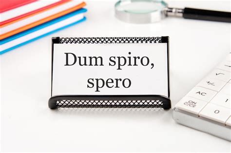 Premium Photo Dum Spiro Spero Latin Phrase Means While I Breath I Hope