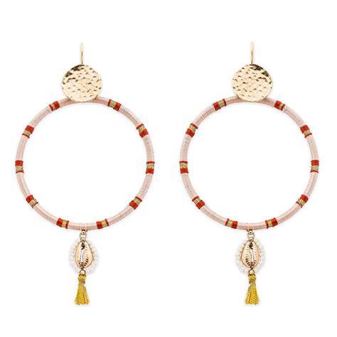 Boucles d oreilles Hipanema Kokomo Nude Boucles d oreilles Créoles AJOY Bijoux