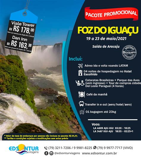 Foz Do Iguacu Pacote Completo Ag Ncia De Viagens Em Aracaju