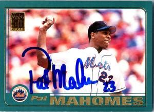 Pat Mahomes autographed baseball card (New York Mets) 2001 Topps #615