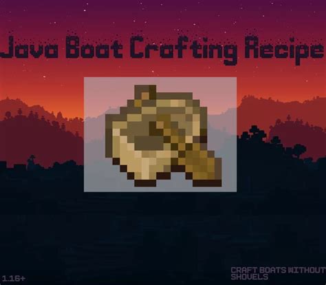Java Boat Crafting Recipe Minecraft Mod