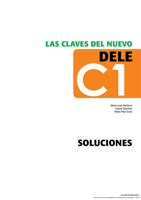 Las Claves Del Nuevo DELE C1 Soluciones PDFDrive SOLUCIONES