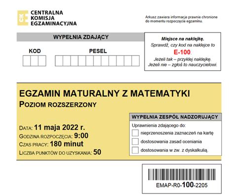 Matura 2022 Matematyka Poziom Rozszerzony Arkusz CKE Odpowiedzi