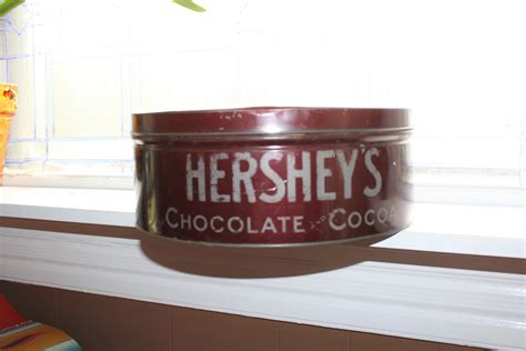 Vintage 1930s Tin Hersheys Chocolate And Cocoa Large