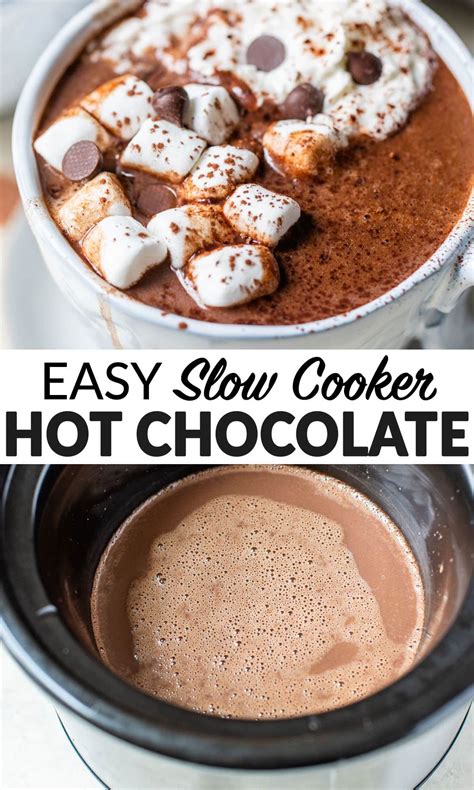 This Homemade Creamy Crockpot Hot Chocolate Is Easy To Make And Tastes