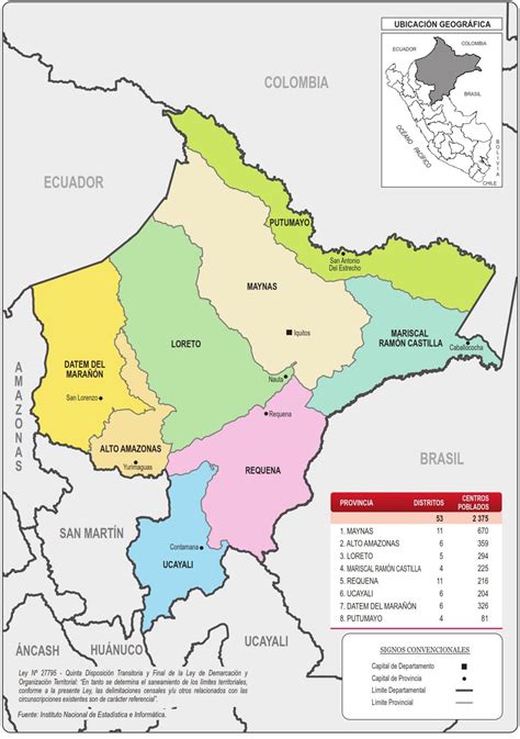 Cuáles son las provincias del departamento de Loreto Galería de mapas