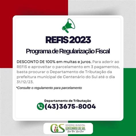 Refis Regularize Seus D Bitos Desconto Especial At