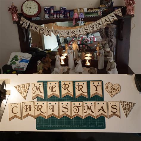 A Pyro Merry Christmas Banner Pyrography