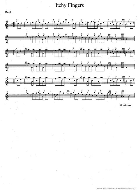 Itchy Fingers Bagpipe Sheet Music