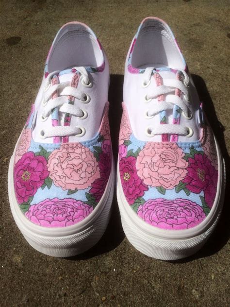 Custom Wedding Shoes Vans or Keds Floral Hand-Drawn Design