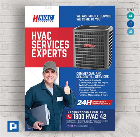 Hvac Heating And Cooling Expert Flyer Psdpixel