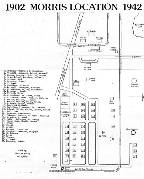 Morris Location Map, featuring known residents – 1901-1942 | Hibbing ...