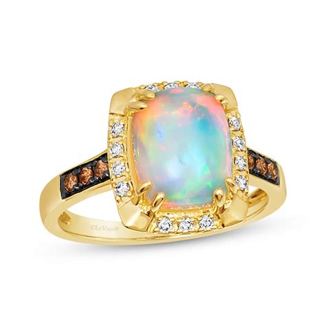 Le Vian Cushion Cut Opal Ring 15 Ct Tw Diamonds 14k Honey Gold Kay