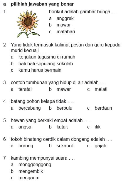 26 Soal Bahasa Indonesia Anak Kelas 1 Sd Contoh Soal Dan J – NBKomputer