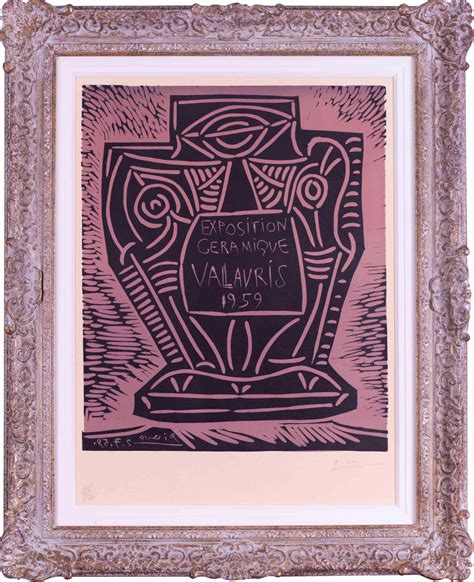 Pablo Picasso Original Hand Signed Pablo Picasso Linocut Print For