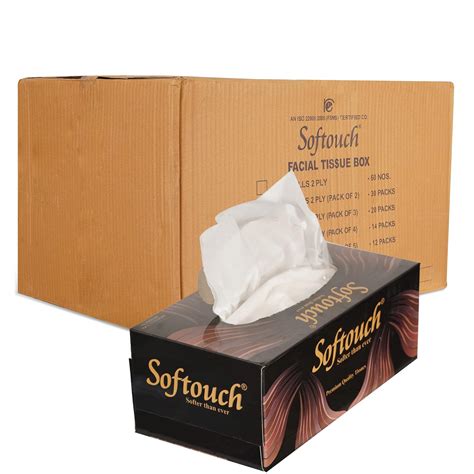 Softouch 2 Ply Face Tissue 200 Pull 400 Sheet Per Box 42 Tissue Box