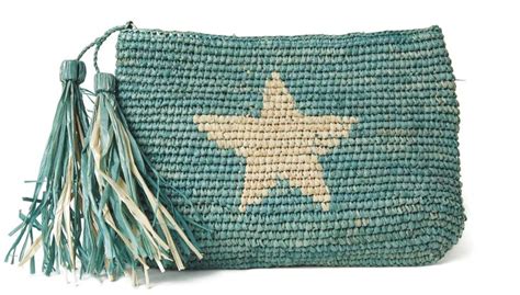 Estella Clutch Aqua Raffia Crochet Crochet Clutch Bags Crochet Clutch