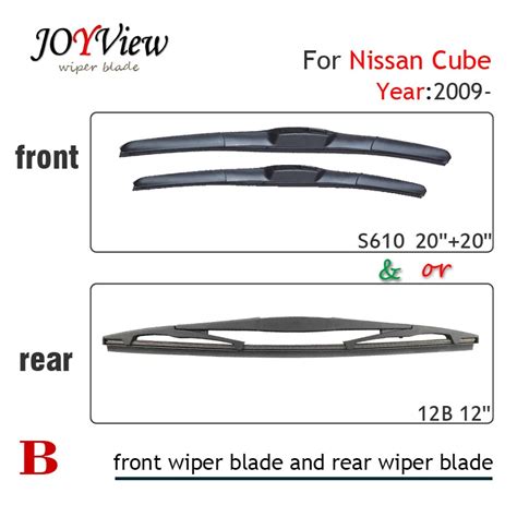 Front Wiper S Inch And B Rear Wiper Blade Fit For Nissan