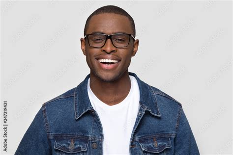 Smiling Confident Smart African American Black Millennial Casual Man