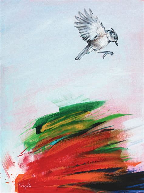 Flying Bird Abstract Painting