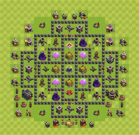 Melhor Layout De Farm CV9 COC Clash Of Clans Centro De Vila 9 29