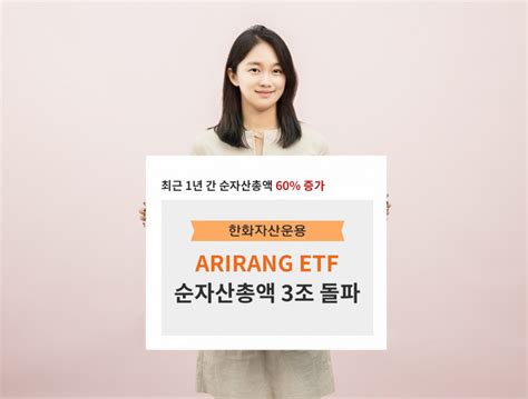 한화자산운용 Arirang Etf 순자산총액 3조원 돌파 이투데이