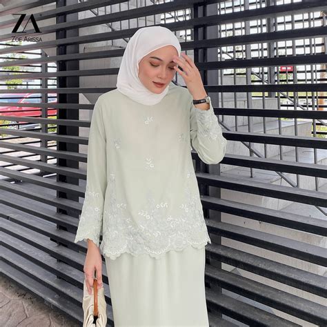 Zoe Arissa Baju Raya Viral Jaclyn Kurung Sulam Kurung Klasik Style