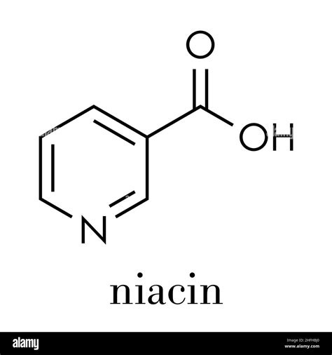 Vitamin B Niacin Molecule Skeletal Formula Stock Vector Image Art