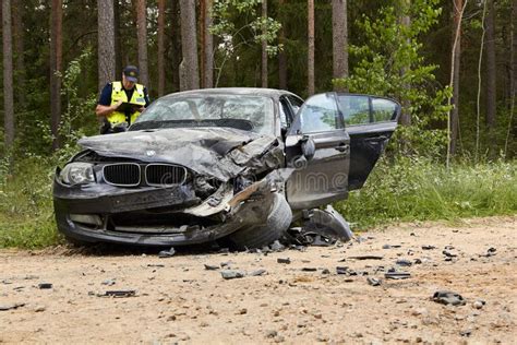 Accidente De Tr Fico En Una Carretera Nacional Foto De Archivo Imagen