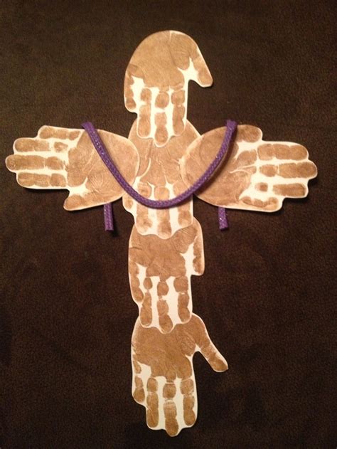 Handprint Cross Easter Pinterest Crosses