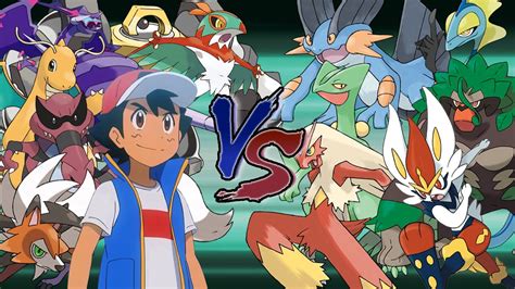 Pokemon Battle Of Starter Ash Vs Hoenn And Galar Starters Youtube