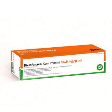 DICLOFENACO KERN PHARMA 11 6 MG G GEL CUTANEO 1 TUBO 100 G