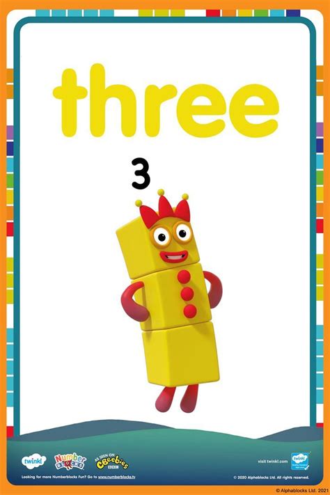 Numberblocks: Numberblock Three | Activities, Activities for kids ...