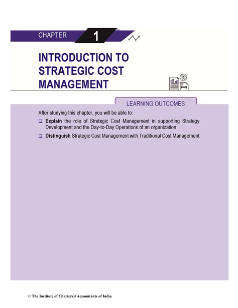 Introduction To Strategic Cost Management 1 INTRODUCTION TO STRATEGIC