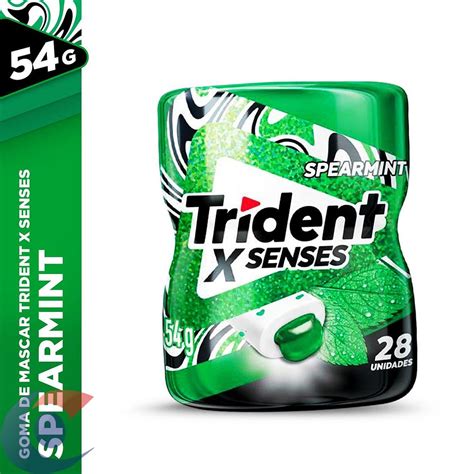 Chiclete Trident X Senses Spearmint Garrafa 54g Carone