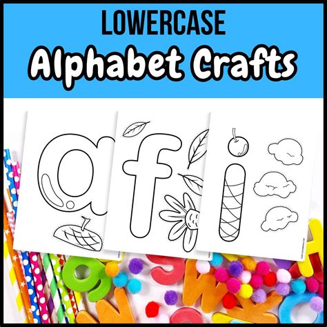 Printable Cut And Paste Lowercase Alphabet Crafts For Preschoolers