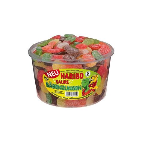 Haribo Saure Bärenzungen Fruchtgummi 150 Stck Runddose