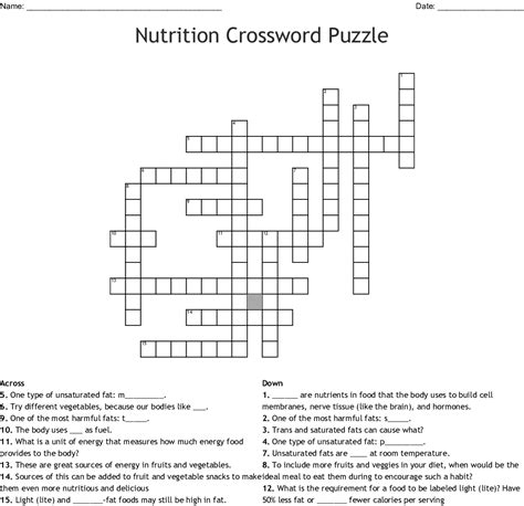 Printable Nutrition Puzzles For Adults Printable Crossword Puzzles