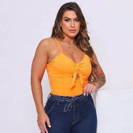 Cropped Regata Feminina Canelada De Alcinha Plus Size Bojo Blusa