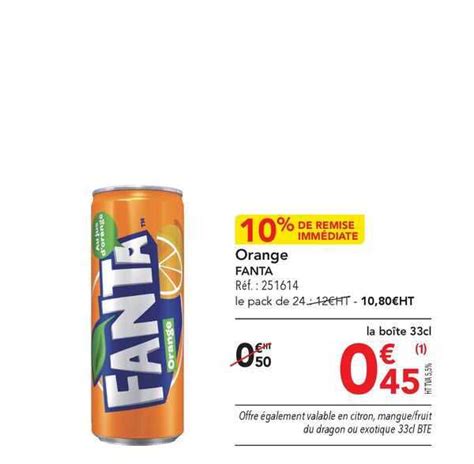 Promo Orange Fanta Chez Metro Icatalogue Fr