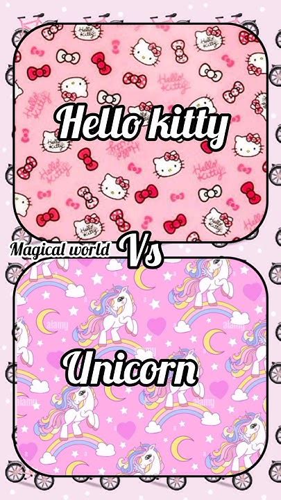 Hello Kitty Vs Unicorn🤍💛shorts Youtubeshorts Viralshort Choose