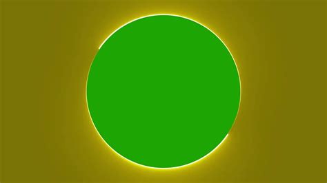 Yellow Neon Circle Border Green Screen Overlay Motion Graphics 4k 30fps