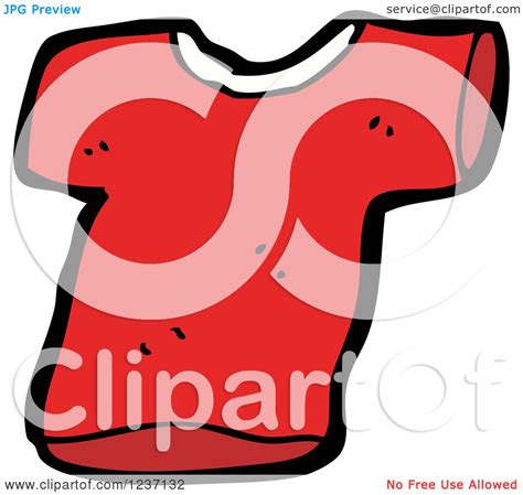 Clipart Of A Red T Shirt Royalty Free Vector Illustration By