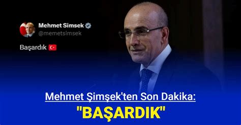 Mehmet Şimşek Başardık