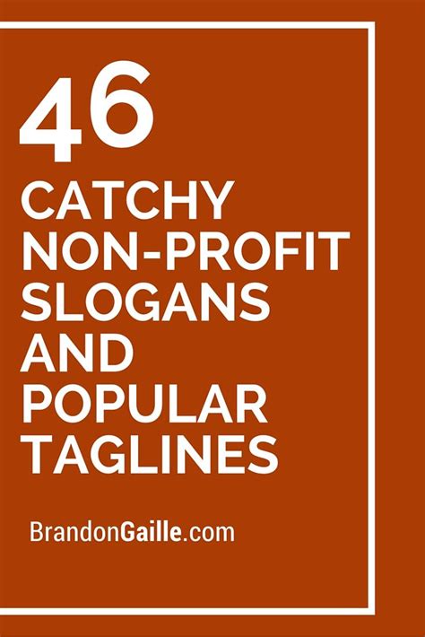 75 Catchy Non-Profit Slogans and Popular Taglines | Slogan, Sales ...