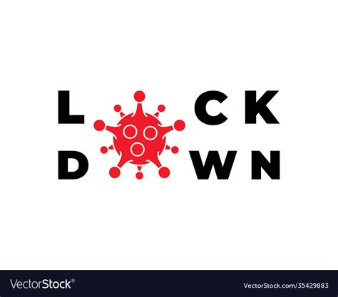 Coronavirus Lockdown Symbol Pandemic Royalty Free Vector