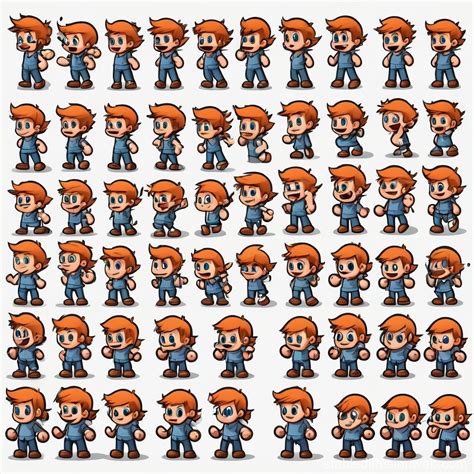 2d Character Sprite Sheet Vector Prompts Stable Diffusion Online