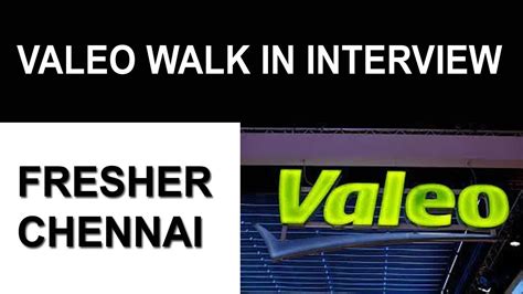 Valeo Walk In Interview Fresher Job Vacancy B E Engg M E Engg