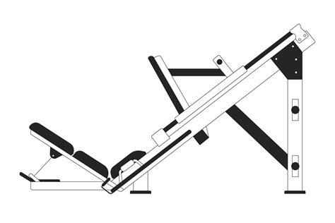 Leg press machine flat monochrome isolated vector object 28184454 ...